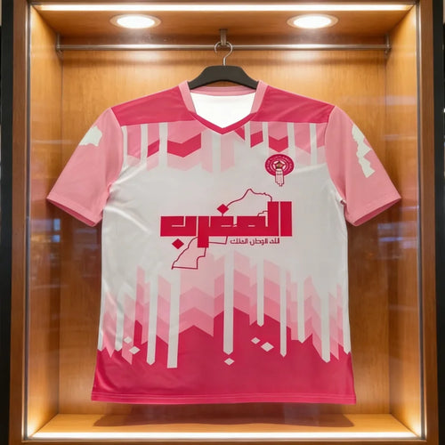 Maillot Femme Maroc 2026 🇲🇦 – Lionnes de l'Atlas | Rose | Enfant & Adulte